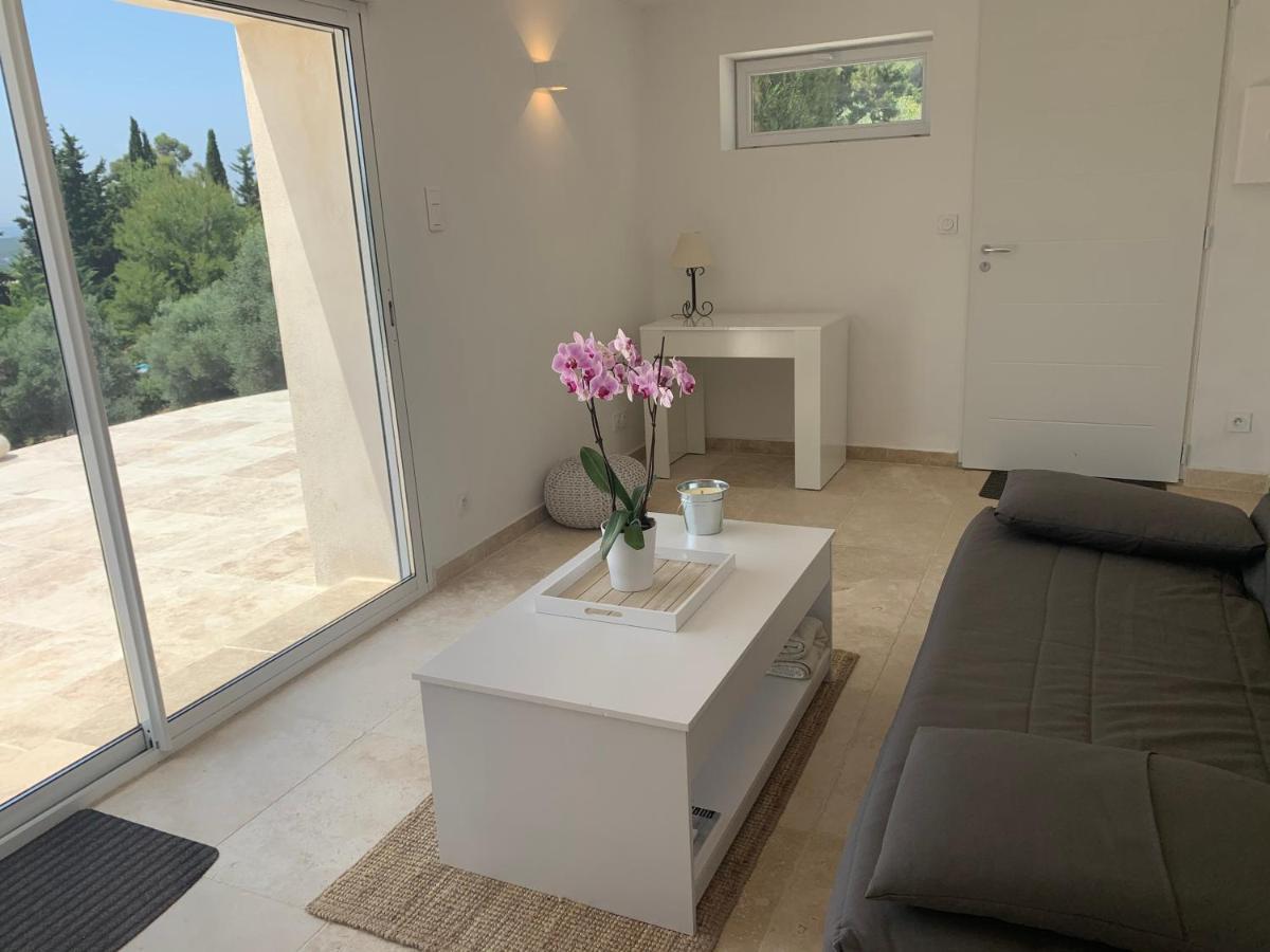 La Venturonne Appartement Neuf Rez De Jardin 45 M2 Vue Mer Et Vignes 10 Mn Des Plages 르보쎄 외부 사진